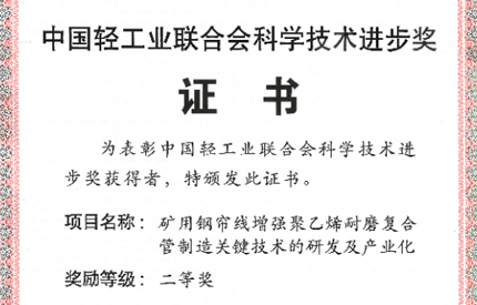 中国888集团荣获2024年度中轻联科学技术进取奖
